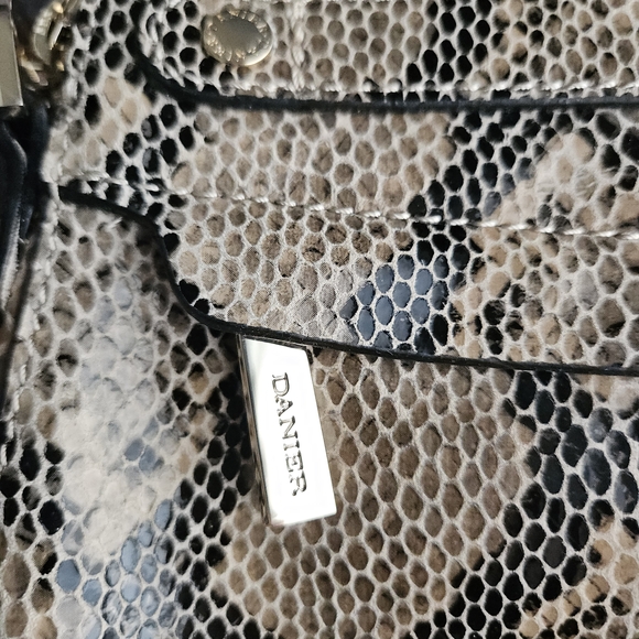 Danier Python-Print Clutch With Strap - Picture 2 of 6